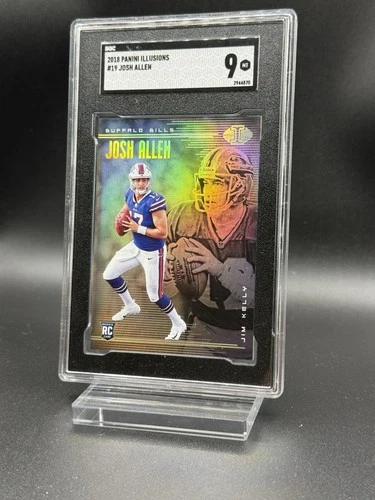 Panini Illusions 2018 Josh Allen Jim Kelly Rookie #19 SGC 9 Buffalo Bills