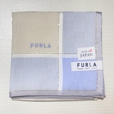 FURLA Italy Elegante Sciarpa Cotone Fazzoletto Made in Japan 19 pollici NUOVO 2025