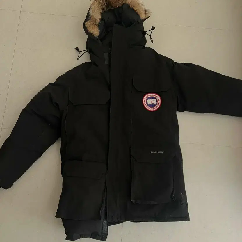 Canada Goose Black Puffer Jacket with Fur Hood thumbnail 2