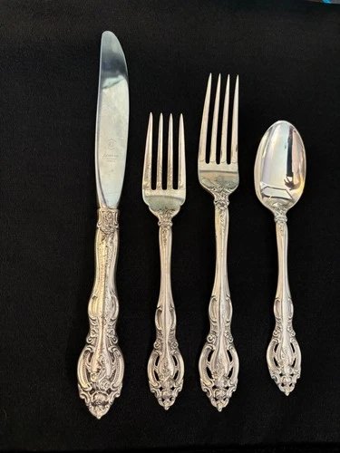 Elegant La Scala by Gorham 4 Piece Place Setting of Sterling Silver Flatware.
