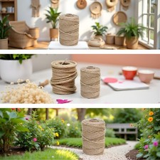 1/6 in 4 mm X 328 Ft 100 Meters Jute Twine Rope String for Home Decoratin...