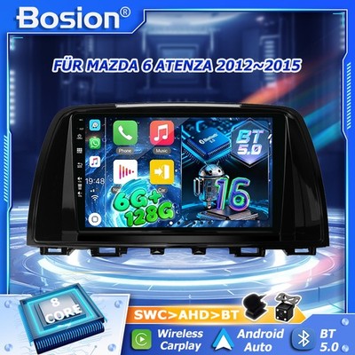 6G+128GB AUTORADIO FÜR MAZDA 6 ATENZA 12~15 CARPLAY ANDROID16 NAVI GPS BT-5.0 AM