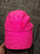 Under Armour UA Free Fit Youth Hat Little Girls Pink Stretchy Back Pink Cap