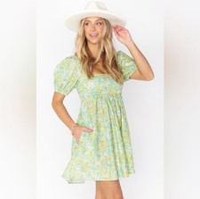 Show Me Your Mumu Babydoll Dress Lucky Meadow Floral Mini Women’s Size XS