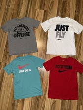 Nike Boys Cotton T-shirt Graphic Tee Shirt Sz Small 8 Lot Of 4