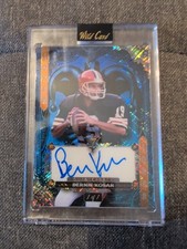 Bernie Kosar 1/1 Auto 2024 Wild Card Joker 7 Card Studs Blue Cleveland Browns