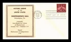 US COVER INDEPENDENCE HALL FIRST DAY ISSUE PHILDELPHIA PENNSYLVANIA