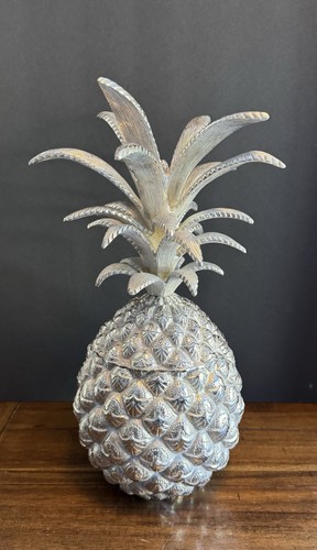 Lunt Silversmiths Silver Plated Pineapple Ice Bucket Storage Jar Container - Afbeelding 2 van 9