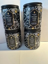 Bath & Body Works Spooky Cider Lane 1 Wick Candle x4 Halloween Brand New