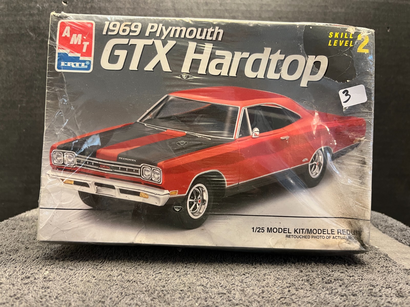 69 Gtx R Model Kit 1:25 AMT ERTL MODEL KIT 1969 PLYMOUTH GTX HARDTOP SEALED SKILL-2 UTM3 ...