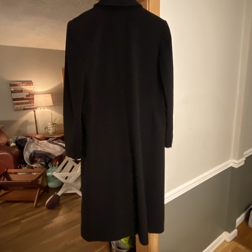 LL Bean Womens 70%WOOL/CASHMERE Black Long Pea Coat Insulated Jacket Size 12 - Picture 8 of 18