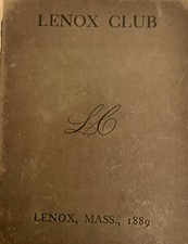 Constitution Of The Lenox Club 1890