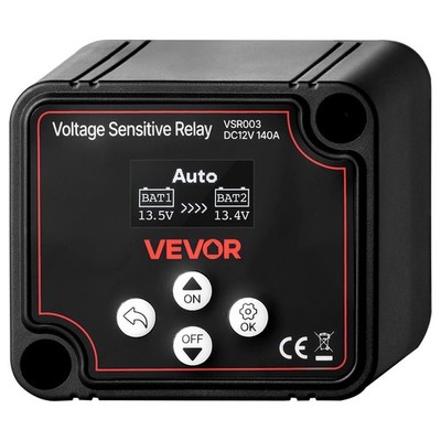 VEVOR Dual Battery Isolator Manual Automatic Voltage Sensitive Relay 12V 140 Amp