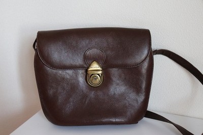 PICARD Vintage Brown Leather Crossbody Bag, Genuine Leather Shoulder Small Purse