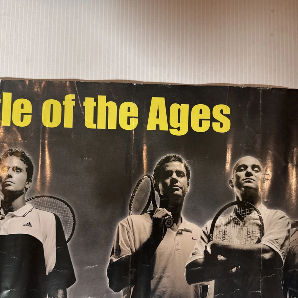 ATP Battle of the Ages Promotional Poster USTA Tennis Agassi Sampras Roddick - Image 2 of 4