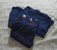 Lot Navy Blue 3 Fruit of the Loom Long Sleeve Tees 1 Hanes Sweatshirt XL Unisex