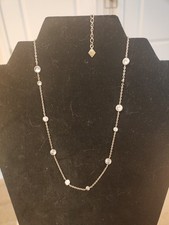 SILPADA Sterling Silver "Scattered Stars" CZ Necklace 16  Long N2152