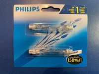 2X Philips Halogenstab 150W Klar 78Mm Halogen 230V Brilliant R7S 518873 Dimmbar