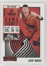 2018-19 Panini Contenders Game Ticket Green Jusuf Nurkic #7 15j4