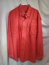 Reel Legends XL Coral Long Sleeve Outdoor Fishing Shirt with Ventilation