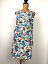 Anthropologie Tabitha Webb Dress Womens 8 Pineapple Print Red Blue White Sheath