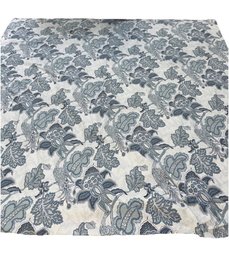 Funda nórdica Pottery Barn Paige Palampore azul floral pavo real completa/reina y fundas Foto 3 de 4