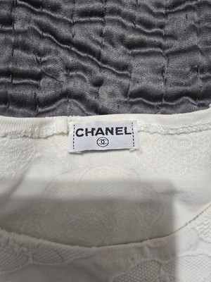Vintage Chanel Embroidered Camellia Short Sleeve Shirt 34 36 Xs