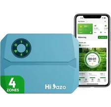 HiOazo Smart WIFI Sprinkler Controller, 4 Zones Indoor Automatic Irrigation