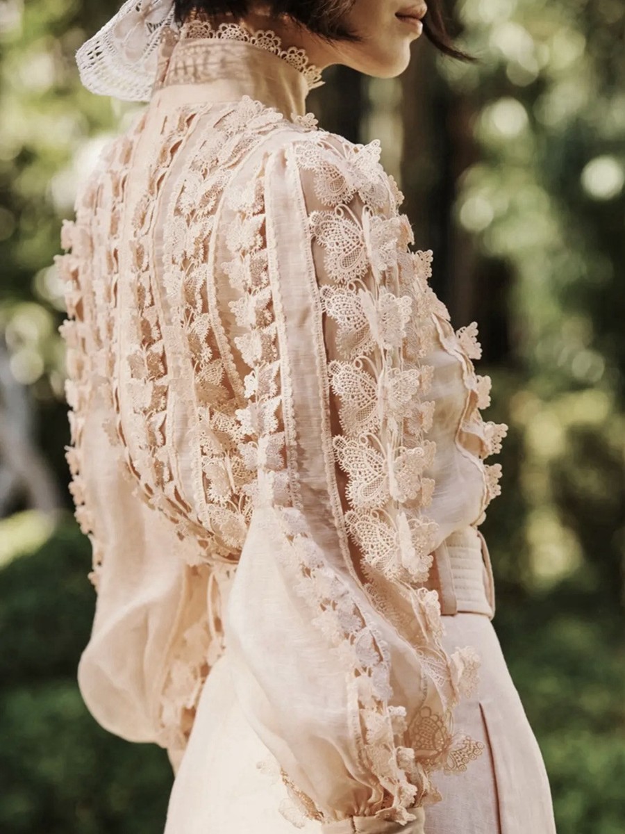 【Zimmermann】ポップ パフスリーブ マキシドレス Zimmermann】POP PUFF SLEEVE MAXI DRESS パフスリーブ マキシ