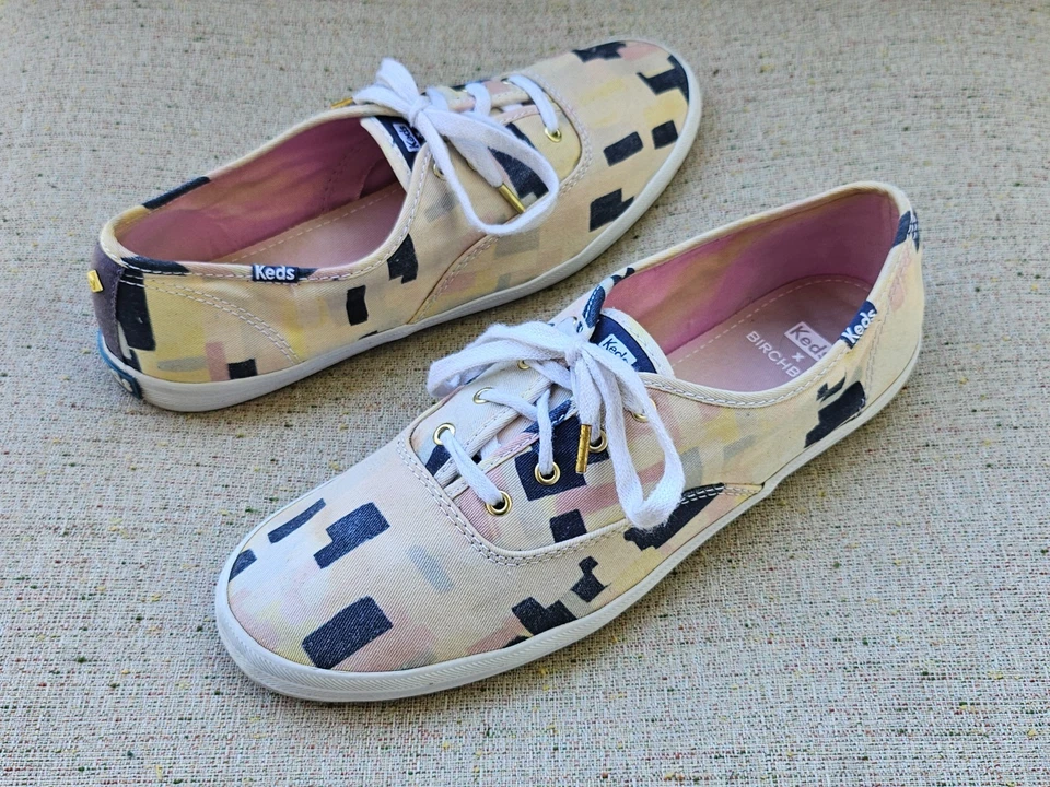 Keds X Birchbox Women Geometric Pattern Sneaker Multi Color Shoes Size 10US 41EU - Image 3 of 4