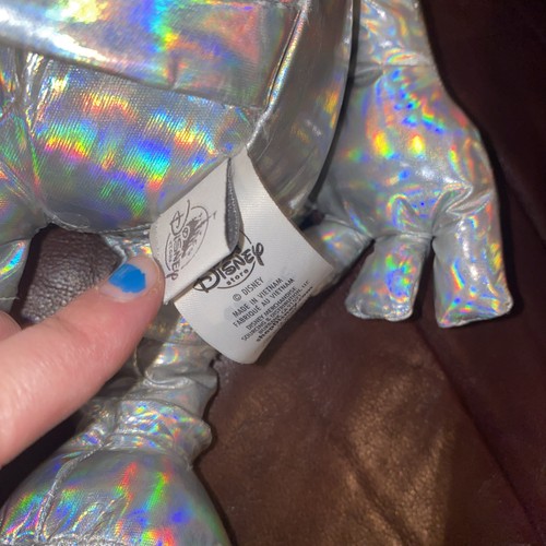 DISNEY MICKEY MOUSE MEMORIES PLUSH #12 DECEMBER IRIDESCENT SILVER SEE DESC - Picture 5 of 5