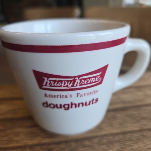 VINTAGE 1950S KRISPY KREME DOUGHNUTS COFFEE MUG HOMER LAUGHLIN CHINA USA