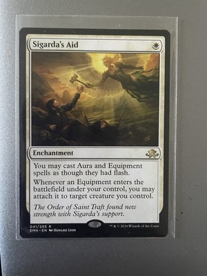 MTG Magic the Gathering Sigarda s Aid Eldritch Moon White Equipment Enchantment