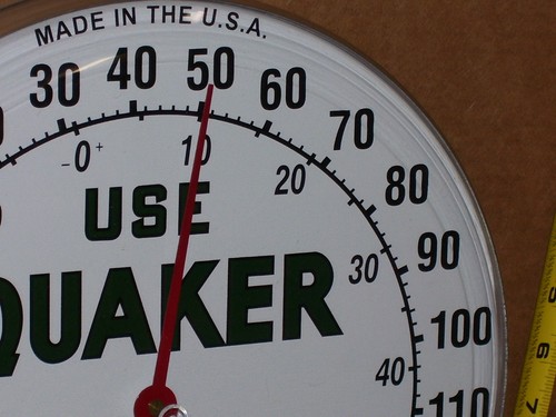 SIGNO TERMÓMETRO TALLER REPARACIÓN DE AUTOMÓVILES QUAKER STATE MOTOR OIL - GASOLINA Hecho en EE. UU. - Imagen 8 de 12