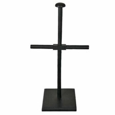 Black Solid Wooden Armor Display Stand for Medieval Breast Plate and Helmet