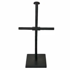 Black Solid Wooden Armor Display Stand for Medieval Breast Plate and Helmet