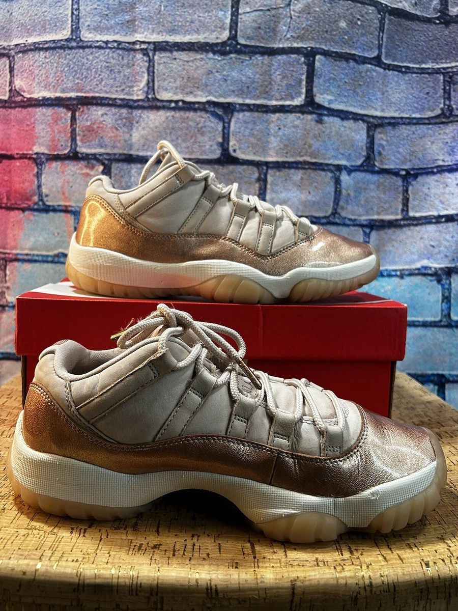 womens Size 8.5- Nike Air Retro Jordan 11 Low Rose Gold ,Gum Bottom,Nice  Sneaker 887230328865