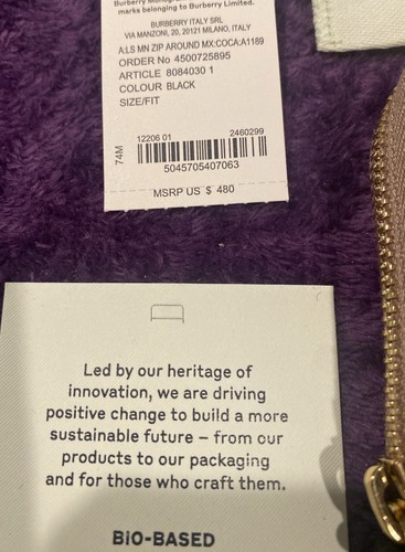 Burberry Geldbörse mit umlaufendem Reißverschluss Neu mit Etikett und Staubbeutel UVP 480 $ - Bild 5 von 5