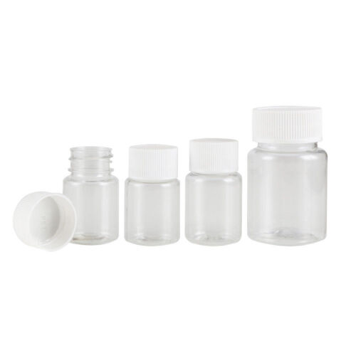 Plastic PET Clear Empty Seal Bottle Solid Powder Medicine Pill Reagent Container - Picture 14 of 20
