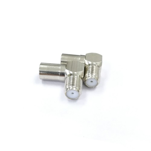 5pcs Copper British F Female to 9.5 TV CATV Male Right Angle Adapter connector - Picture 5 of 6