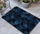 3D Dark Blue Leaves O8154 Game Rug Mat Elegant Photo Carpet Mat Romy