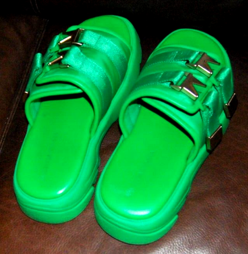 Sandali Bottega Veneta Verdi Italia Abbellimento Slip On Slide USA Uomo TAGLIA 10 - Foto 6 di 20