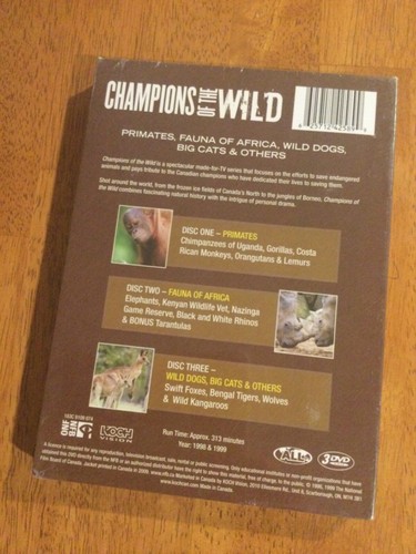 Champions Of The Wild - Primates, African Fauna, Wild Dogs, Big Cats -3 Disc Set - Picture 2 of 2