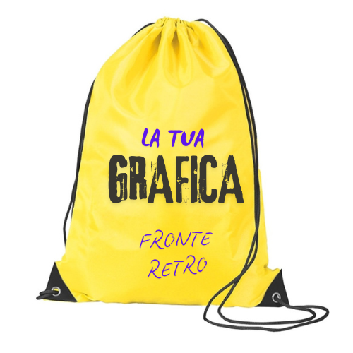 Zaino Sacca Personalizzata Mare Palestra Scuola Borsa TNT Stampa Foto Logo 33x45 - Foto 15 di 15