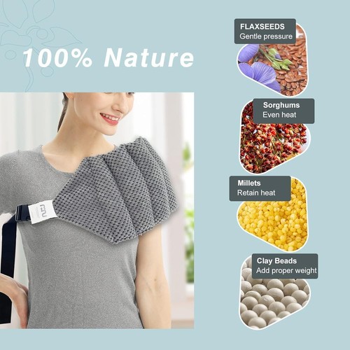 Large Microwave Heat Pack for Lower Back Pain Relief with Adjustable Strap| Whea - Picture 3 of 7