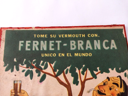 Vintage Orig. Fernet Branca Argentina Poster 1950 Ad Sign Leisure Style-Mounted - Picture 3 of 9