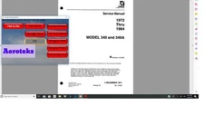 CESSNA 340 340A SERVICE MANUAL LIBRARY W/ ENGINE  w A/Ds