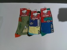 Mens lot of 3 Peanuts Crew Socks Size 6-13/Snoopy