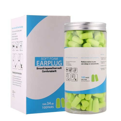100pcs Soft Foam EarPlugsSlow Rebound Ear Plugs for Sleeping Noise Cancelling - 第 1/8 張圖片
