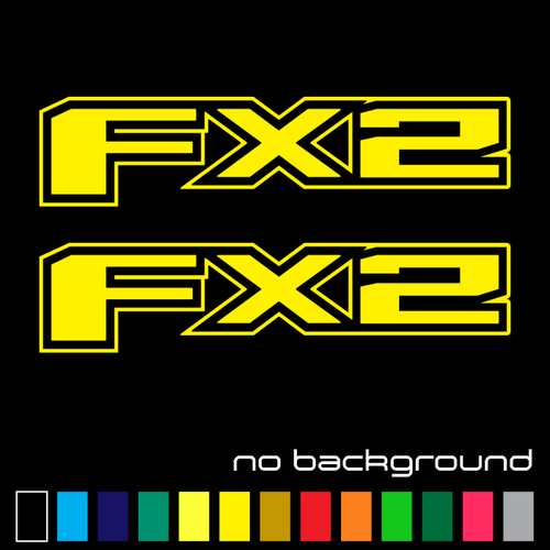 2x FX2 Sticker Vinyl Decal - Truck Off Road Bed Side F150 F250 Offroad 4x2 Car - Picture 12 of 17